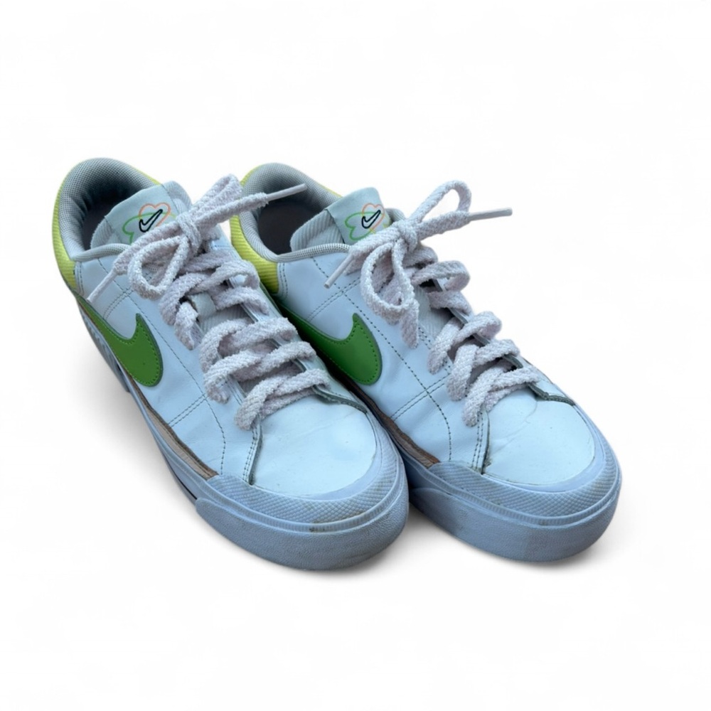 Nike women’s courts lifted pink green yellow